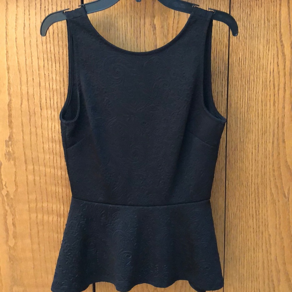 Black Peplum Top